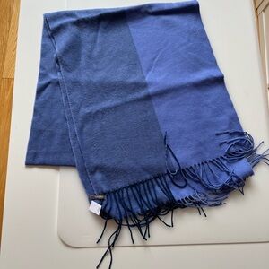 Nordstrom Navy Blue Fringed Scarf
